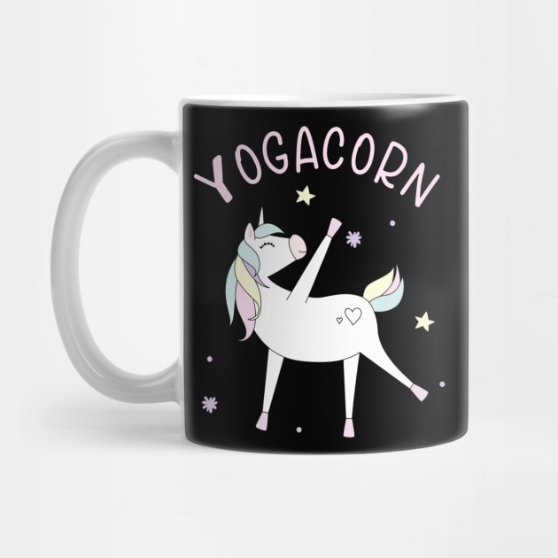 Yogacorn Yoga Unicorn Funny Fitness Gift by Foxxy Merch